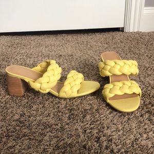 Braided heels💛 worn once!